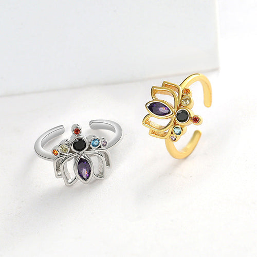 Anillo Flor de Loto 7 Chakras Mujer 