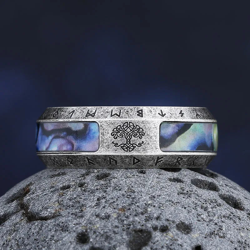 Anillo Estilo Vikingo Yggdrasil para Hombre