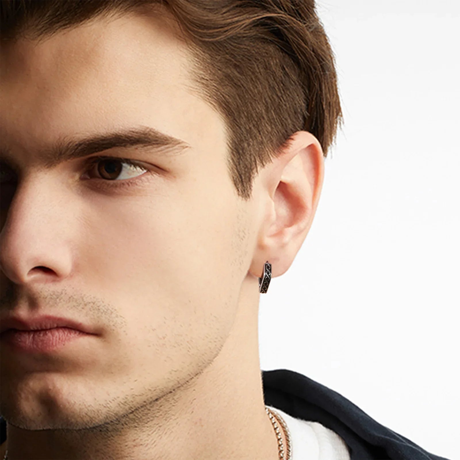 Aretes Geométricos Vikingos para Hombre3 4