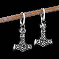 Aretes Colgantes Vikingos Martillo de Thor Mjolnir