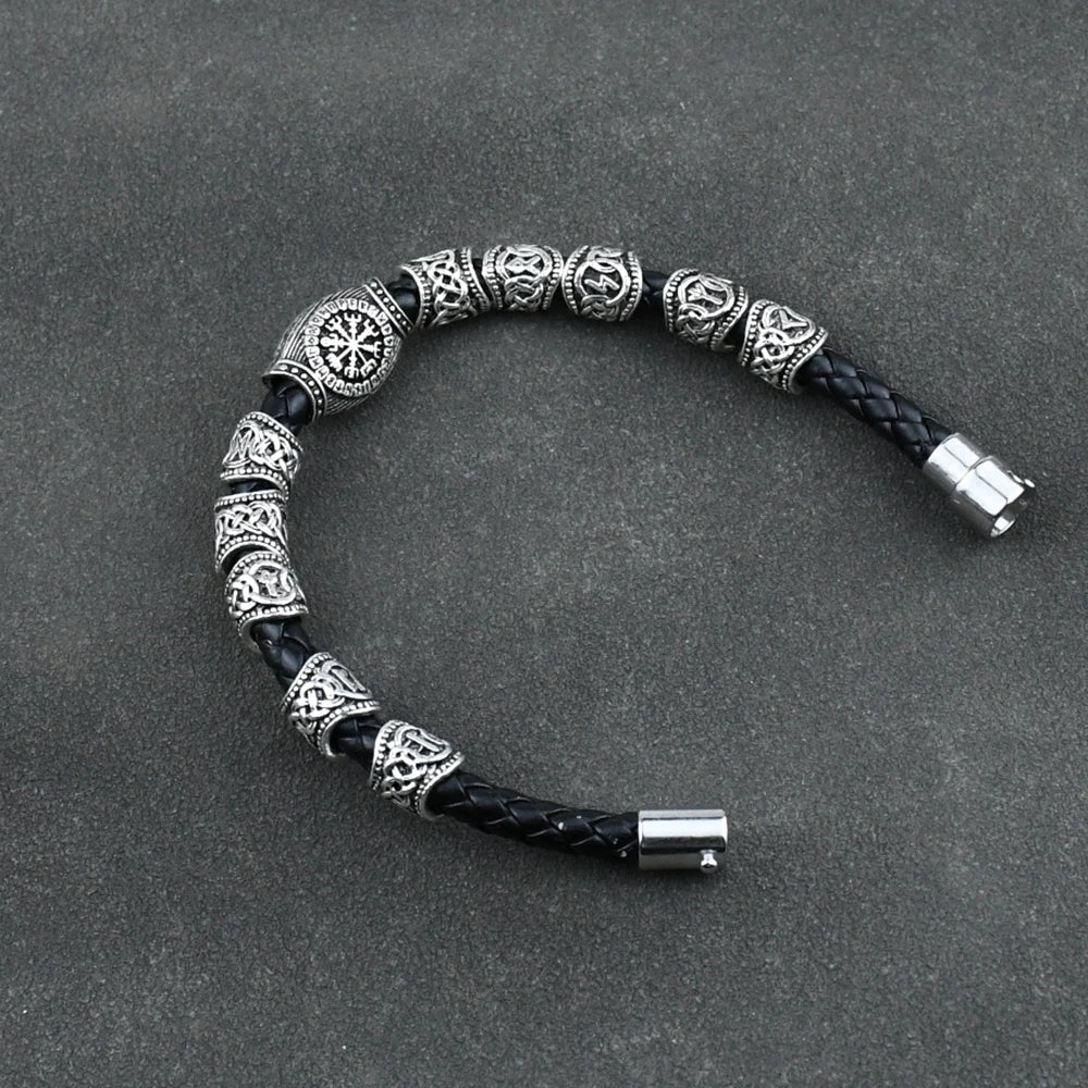 Pulsera Hombre Runas Vikingas Nórdicas 