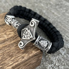 Pulsera Mjolnir - Martillo Thor Viking negro 2 