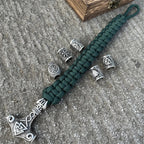 Pulsera Mjolnir - Martillo Thor Viking verde 3 