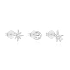 Pendientes Clavo Luna Creciente y Estrellas
