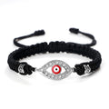 Pulsera Trenzada Zirconia Ojo Turco Mal de Ojo