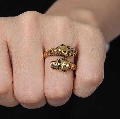 Anillo Cabeza de Calavera Oro