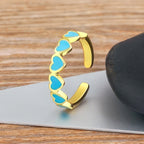 Anillo 6 Corazones para Mujer Oro