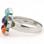 Anillo 7 Chakras color Plata