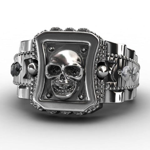 Anillo de Acero Cabeza de Calavera