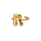 Anillo ajustable personalizado con inicial r