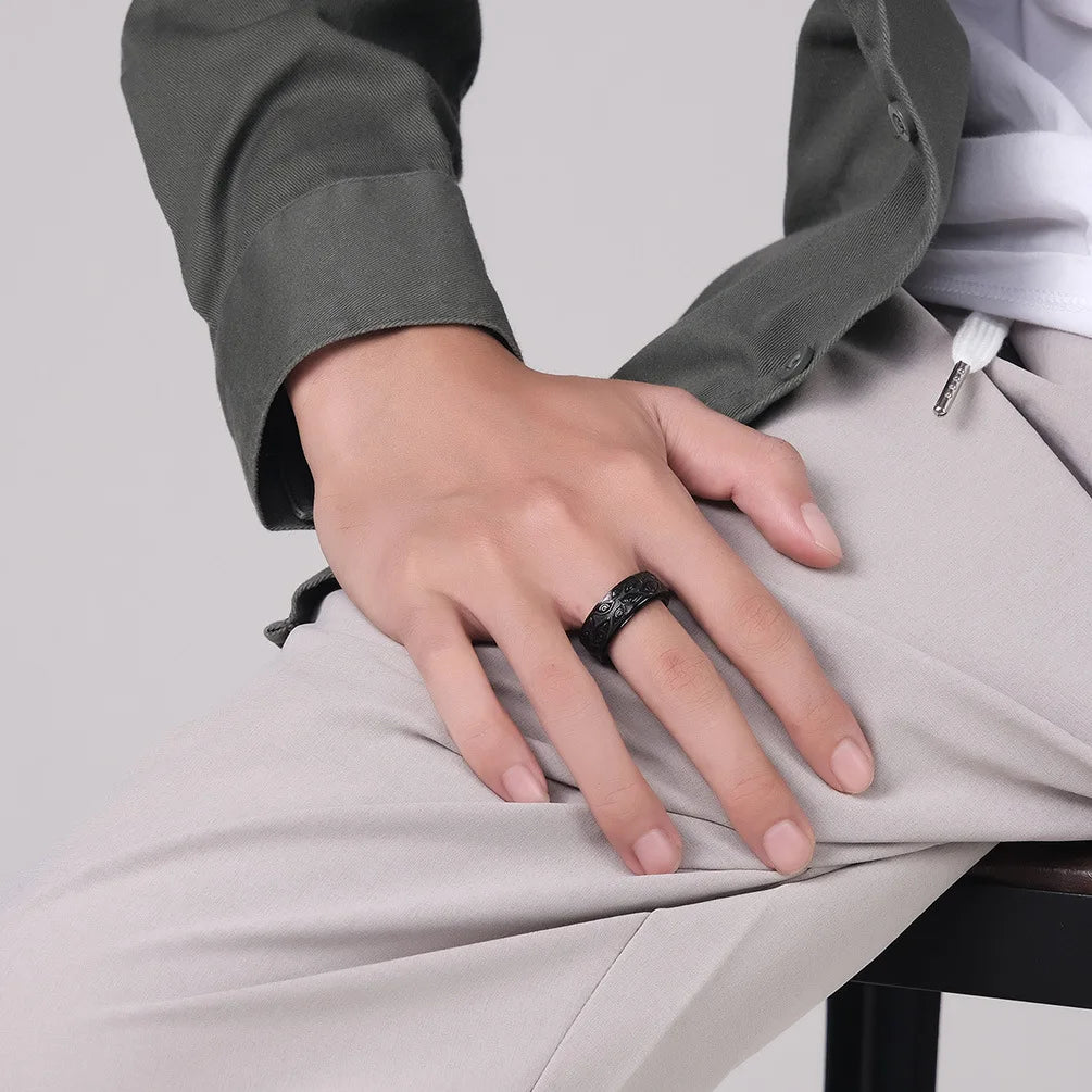 Anillo Anti-Estrés Giratorio Ojo negro