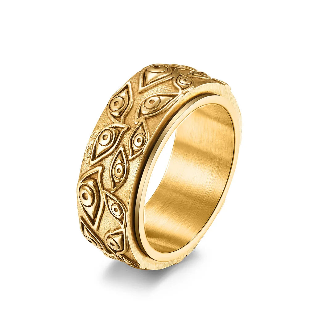 Anillo Anti-Estrés Giratorio Ojo oro