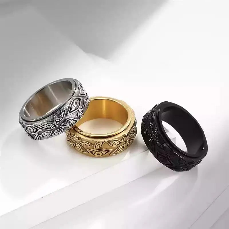 Anillo Anti-Estrés Giratorio Ojo oro