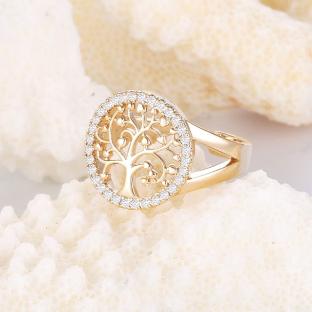 Anillo Árbol de la Vida para Mujer en Oro