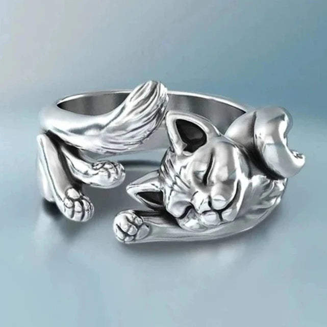 Anillo Gato Que Duerme