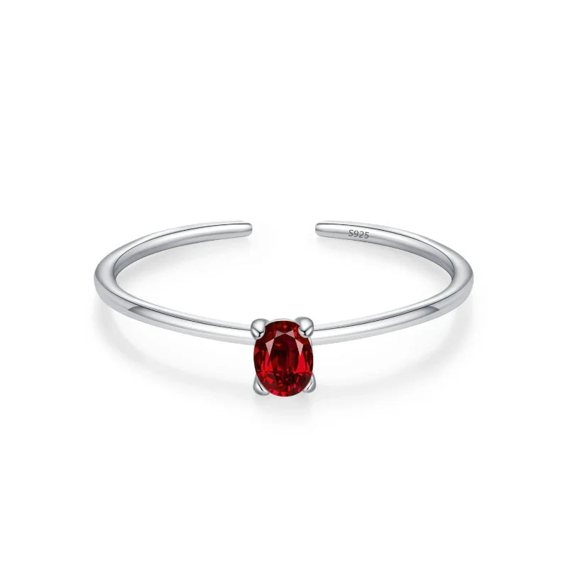 Anillo de Zirconia de Color Piedra de Nacimiento