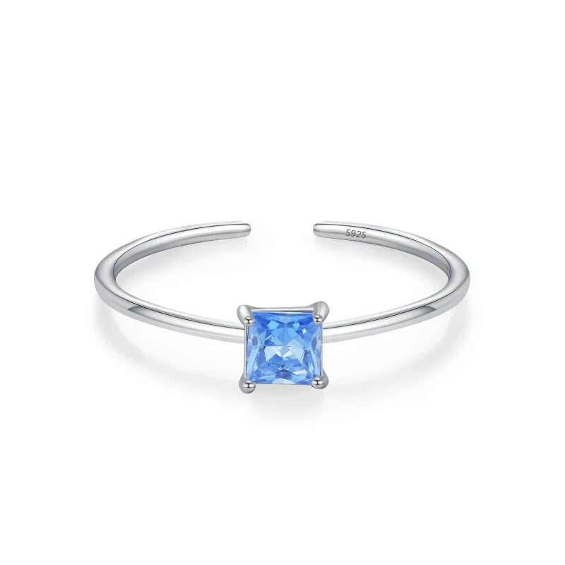 Anillo de Zirconia de Color Piedra de Nacimiento