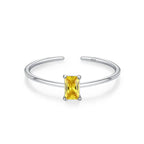 Anillo de Zirconia de Color Piedra de Nacimiento