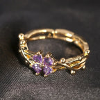 Anillo Fino Flor de Zirconia