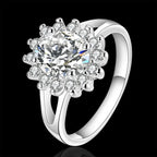 Anillo de Flor con Cristal