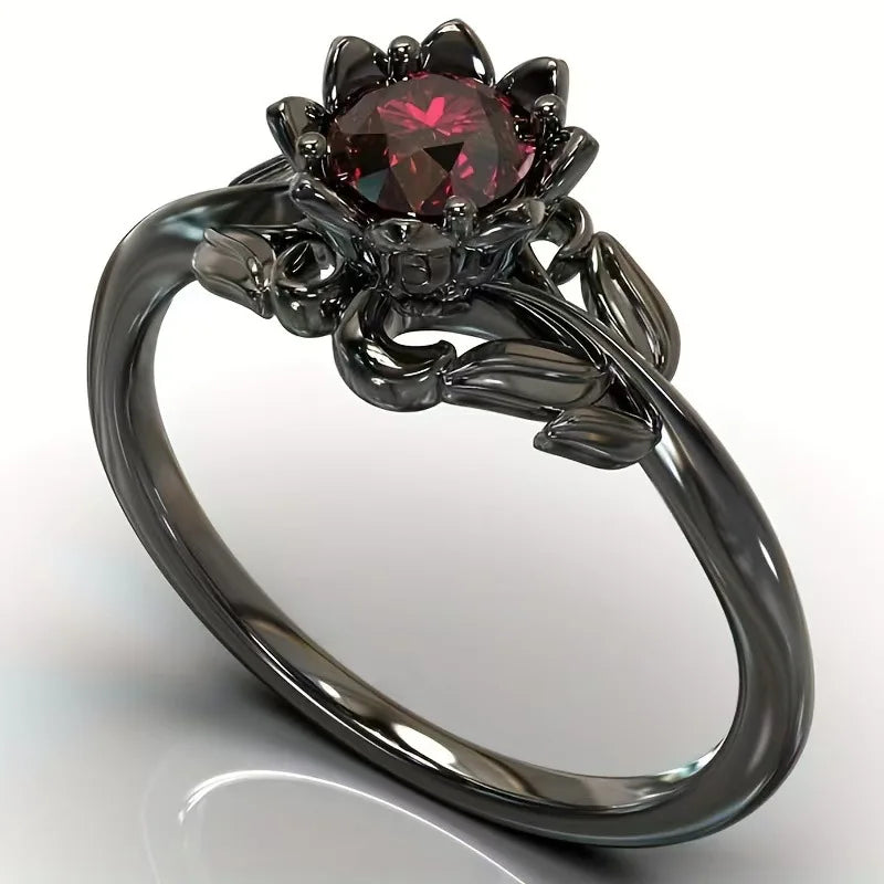Anillo de Flor Negra