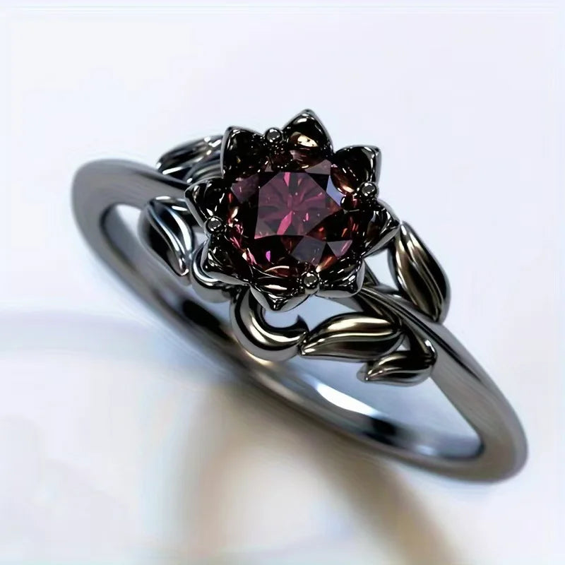 Anillo de Flor Negra