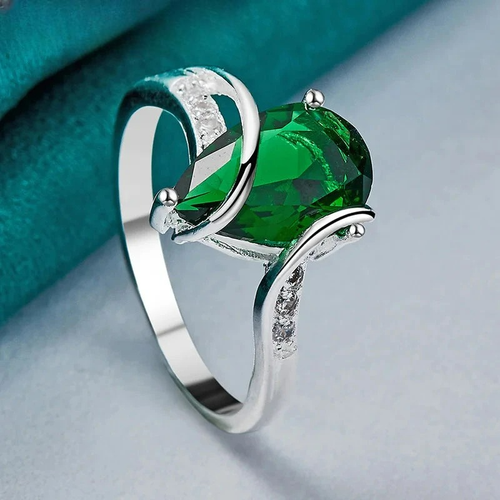 Anillo de Gota de Agua con Circonio