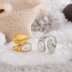 Anillo Gota de Agua Perla Blanca plata