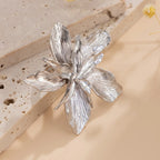 Anillo con Gran Flor de Plata