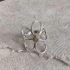Anillo Grande Flor Elegante