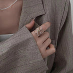 Anillo Grande Flor Elegante