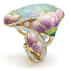 Anillo con Gran Flor de Lavanda