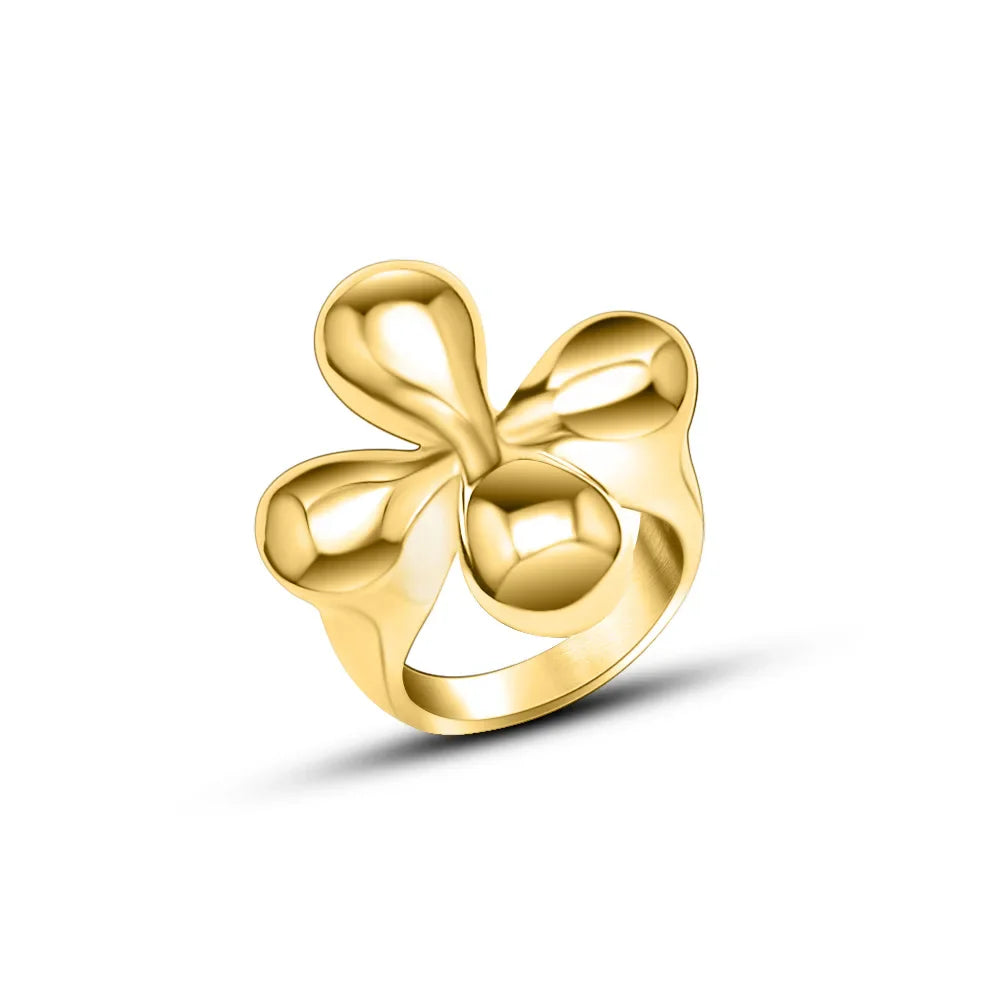 Anillo de flor grande estilo vintage
