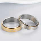 Anillo con Motivos para Hombre o Mujer Anti-Estrés Giratorio oro