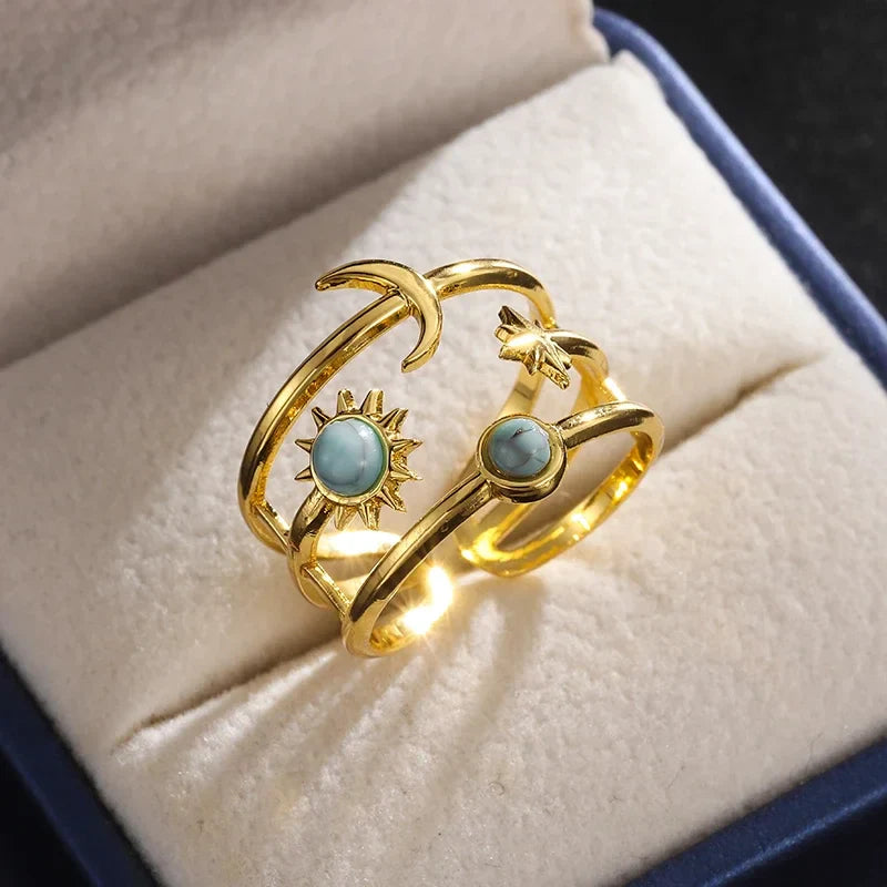 Anillo Luna y Estrella