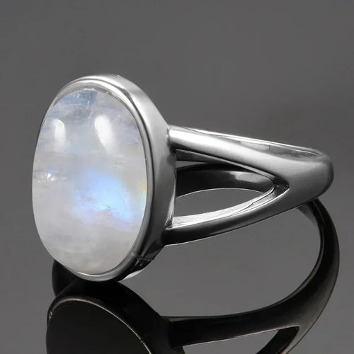 Anillo Ovalado para Mujer con Piedra de Luna