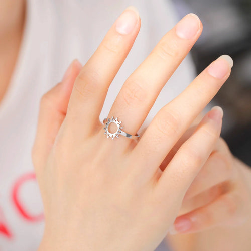 Anillo Sol para Mujer en plata