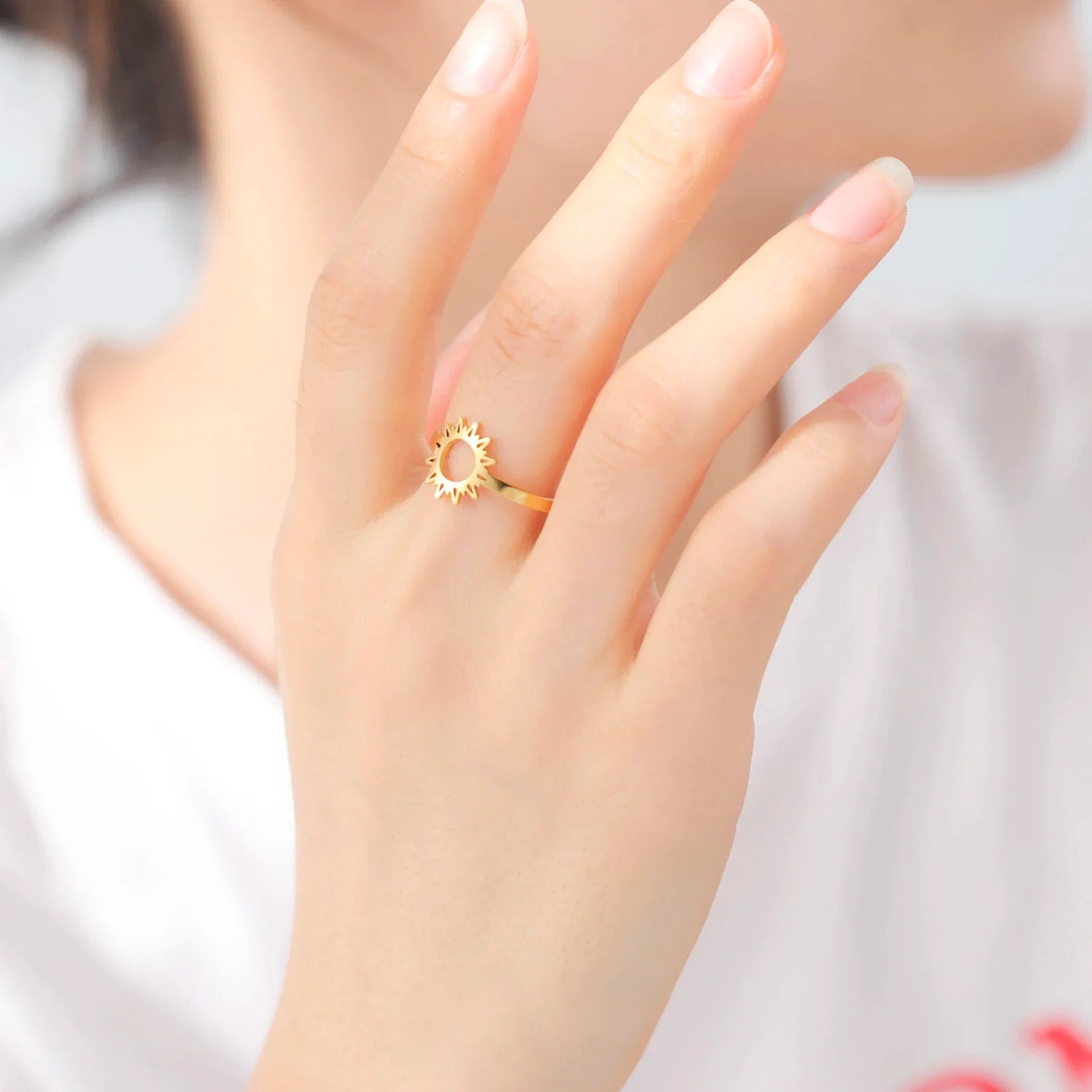 Anillo Sol para Mujer en oro