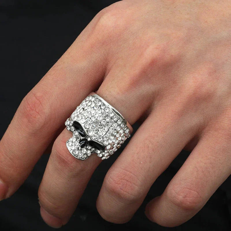 Anillo de Calavera con Strass
