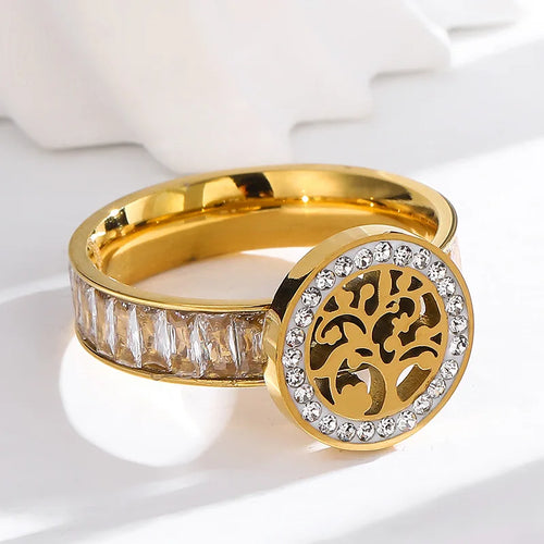 Anillo Árbol de la Vida con Circonio