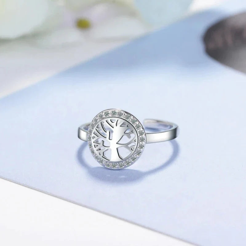 Anillo Árbol de la Vida para Mujer Anillo de Plata