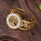 Anillo Árbol de la Vida para Mujer Anillo de Oro sello