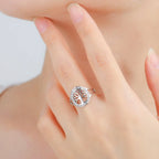 Anillo Árbol de la Vida Zirconia Mujer plata