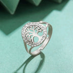 Anillo Árbol de la Vida Zirconia Mujer plata