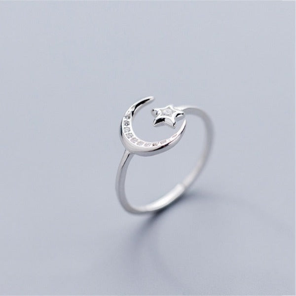 Anillo Astros Luna y Estrellas Mujer 