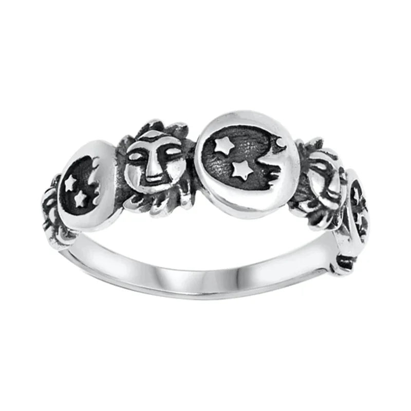 Anillo con Media Luna y Astros