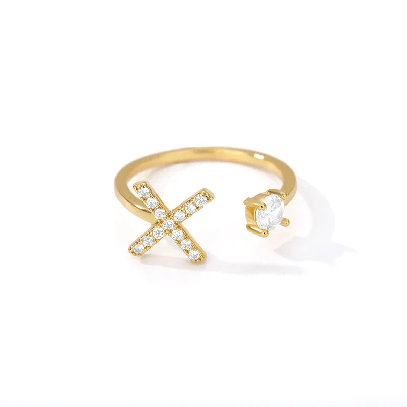 Anillo personalizado con inicial x