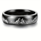 Anillo con Montañas para Hombre negro