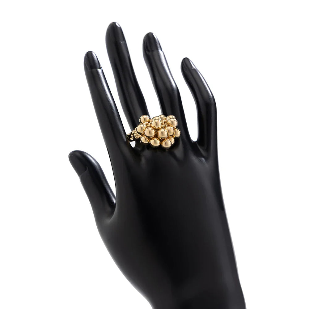 Anillo con Perlas Plateadas o Doradas oro