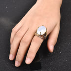 Anillo con Piedra Natural Piedra de Luna